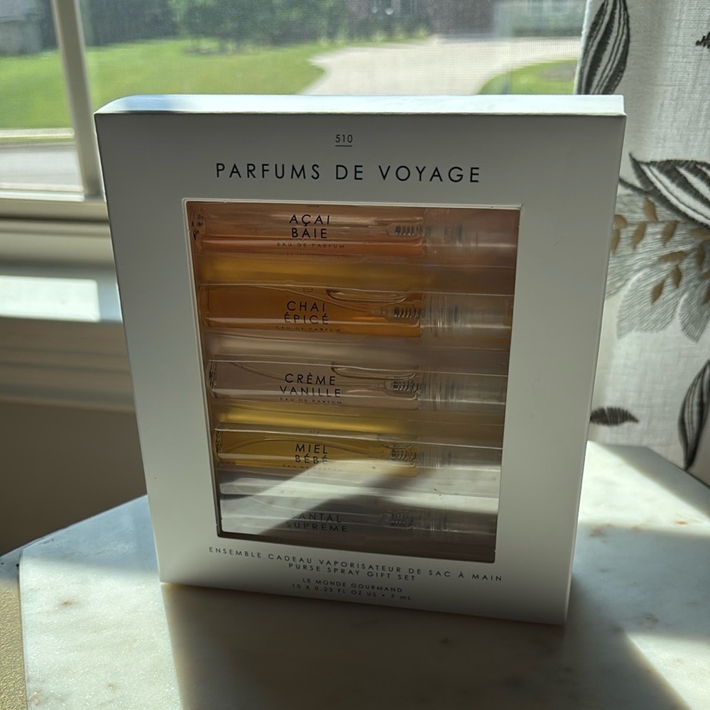 Fragrance Set with Gold and Cream Accents